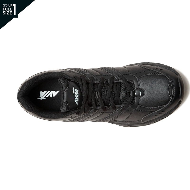 Avia Avi-Union II Non Slip Shoes for Women - Lace Up Comfort Women's Work or Walking Sneakers - Black/Castle Rock, 8.5 Wide - Image 4